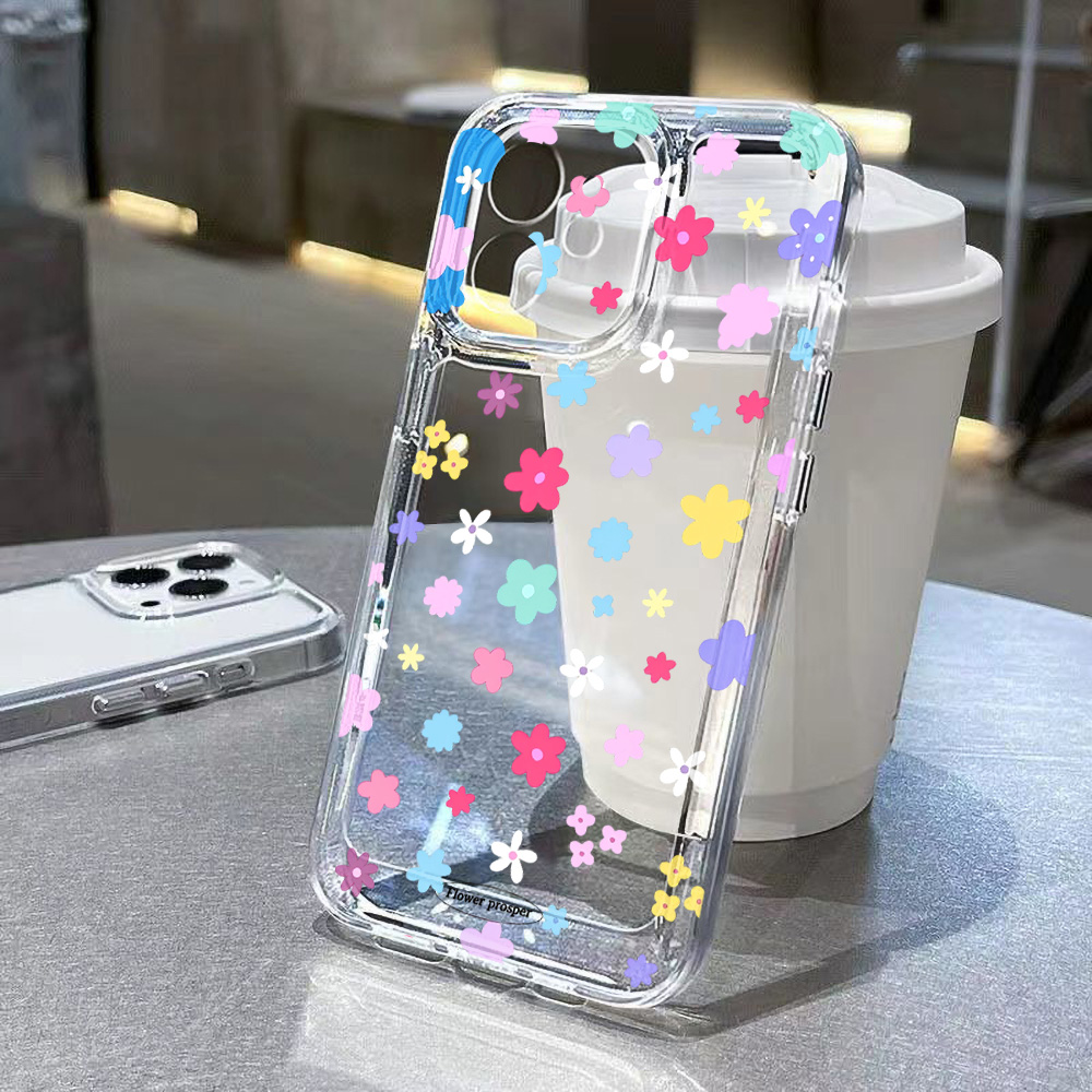 Colorful Flower Clear Phone Ca - огляд і ціна Clear Shockproof Bumper Case