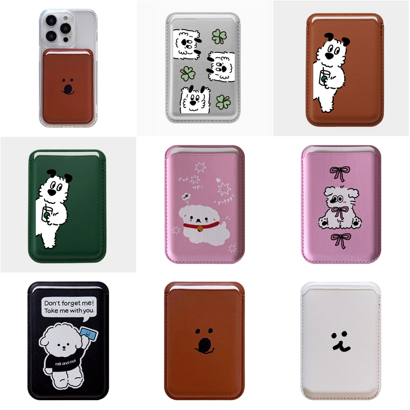 Cute Dog Cartoon Magnetic Phon - огляд і ціна Leather Wallet Card Holder Phone Cover