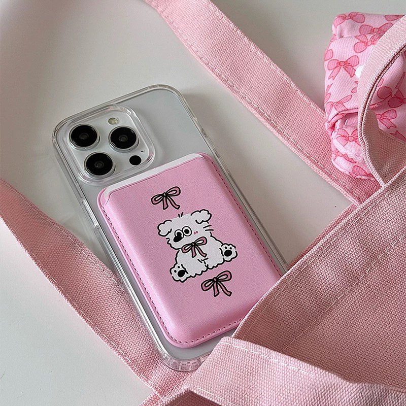Cute Dog Cartoon Magnetic Phon - огляд і ціна Leather Wallet Card Holder Phone Cover