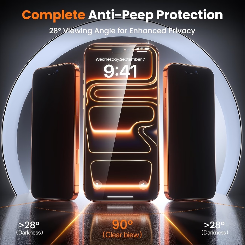 [5 Pcs Set] 3 Pcs Privacy Temp - огляд і ціна Anti Spy Privacy Glass Case