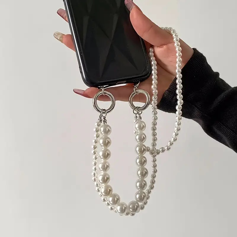 Double Pearl Woven Mobile Phon - огляд і ціна Crossbody Lanyard Neck Strap Case