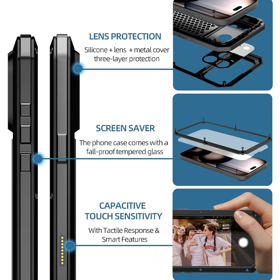 Heavy Duty Metal Armor Phone C - огляд і ціна Heavy Duty 360 Full Body Protective Case